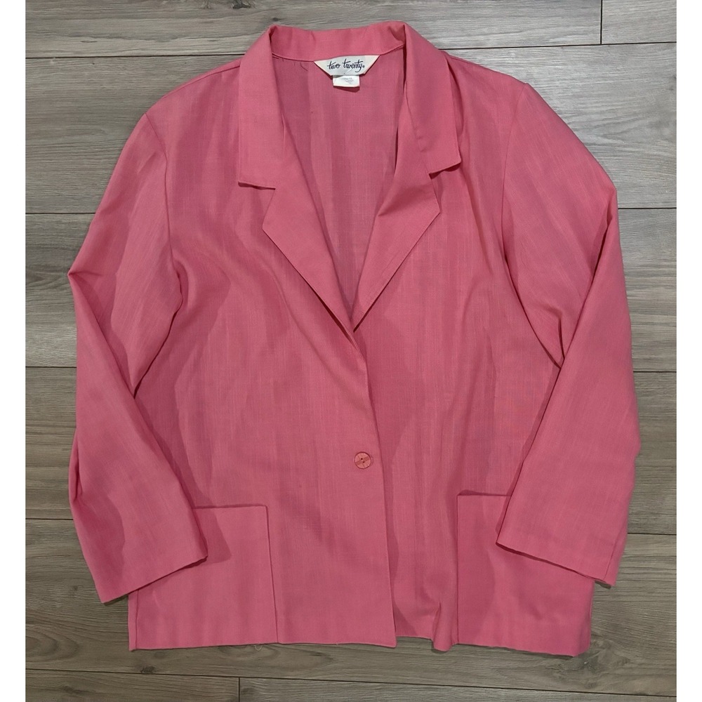 Two Twenty Pink Jacket Blazer Sz Large